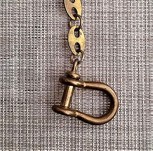 Nautical D Ring Brass Key Ring