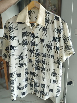 Pierre Cardin Retro Overshirt XXL like new, black and beige