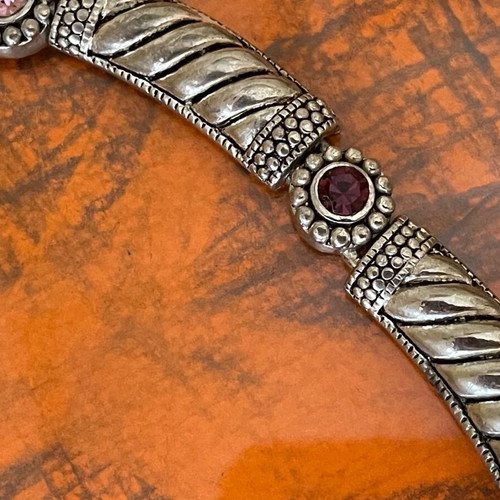 Handmade vintage silver-plated choker necklace 43 cm like new, silver