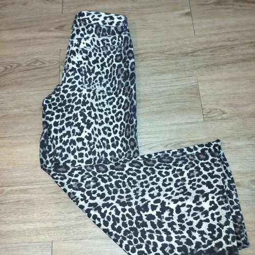 H&M leopard jean like new, brown and beige, size S