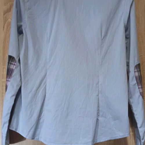 Julia Bergovich women's shirt used, blue with checkered details, size 38