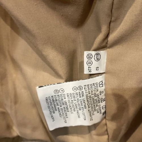 Genuine leather suede jacket men's, like new, brown