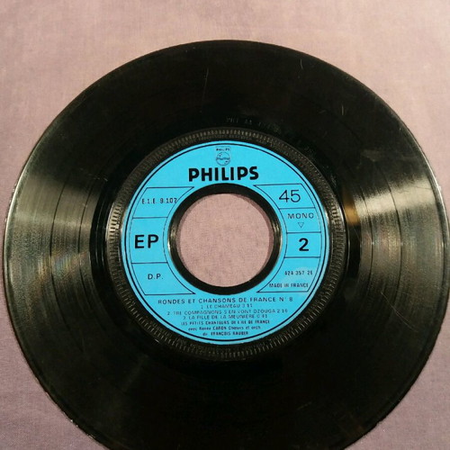 Rondes et chansons de france No 8 7" used, very good condition x5