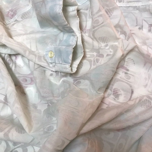 Women's shirt used, size small, transparent fabric, white