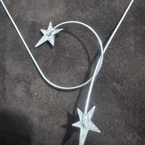 Jenavi silver necklace new with pearls and Swarovski crystals