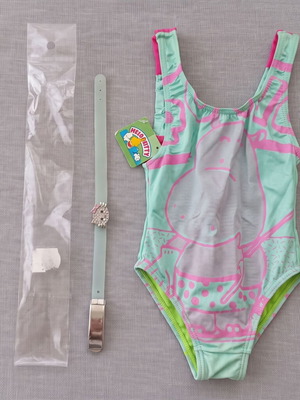Hippo Club & Co toddler swimsuit with silicone bracelet gift