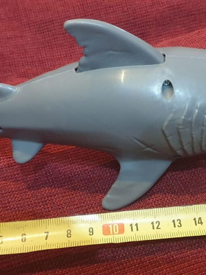 Shark toy made of hard plastic with mouth mechanism like new