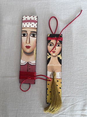 Wooden hand-painted frames like new