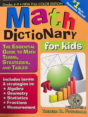 Math Dictionary for Kids new, suitable for ages 7-11