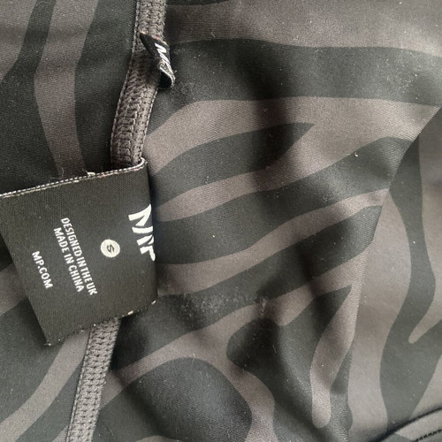 My Protein sports bra new, black with zebra print, size S