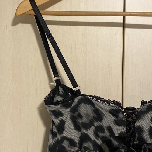 ASOS dress with black and grey leopard print, new