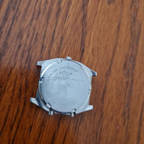 Vintage Seiko Quartz Alarm Chronograph watch 1980s used without strap
