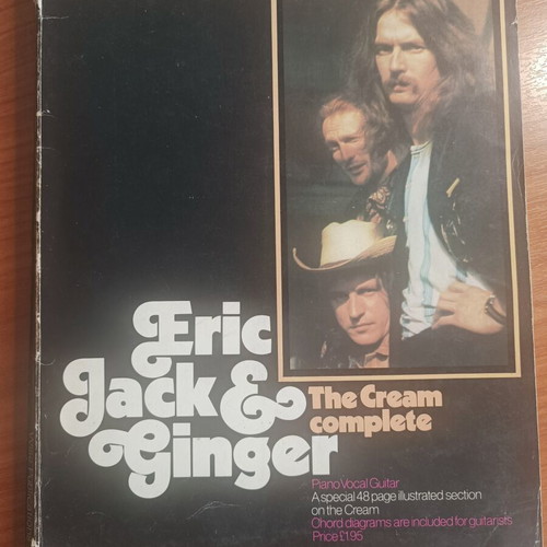The Cream Complete vintage songbook used, Eric Jack & Ginger