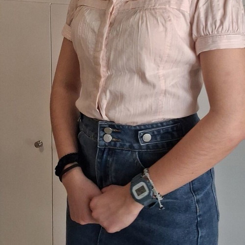 Mango women's short-sleeve shirt like new, size S, beige