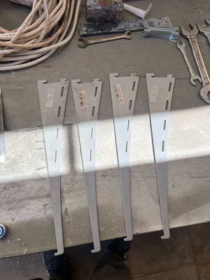 Shelf support brackets used, pack of 14, grey and white