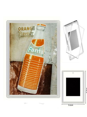 Fanta Retro Vintage Refrigerator Magnet with Acrylic Frame