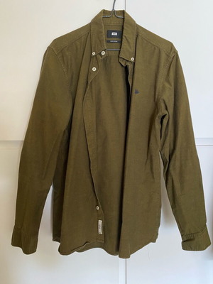 WE Fashion Stretch Oxford men's shirt khaki size M like new