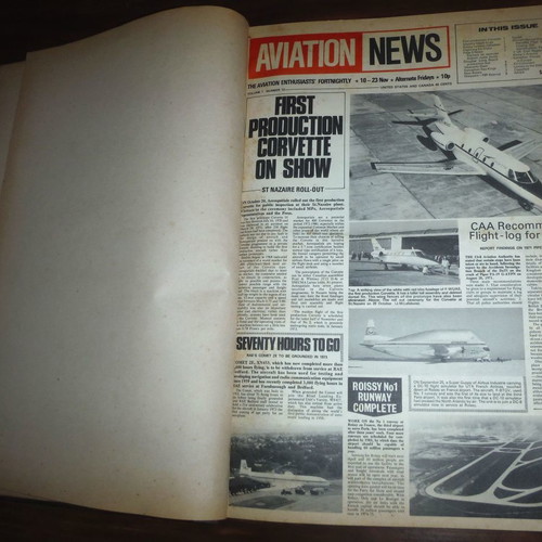 Aviation "Aviation News" volume with 27 used issues from 1970s