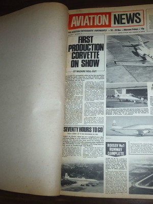 Aviation "Aviation News" volume with 27 used issues from 1970s