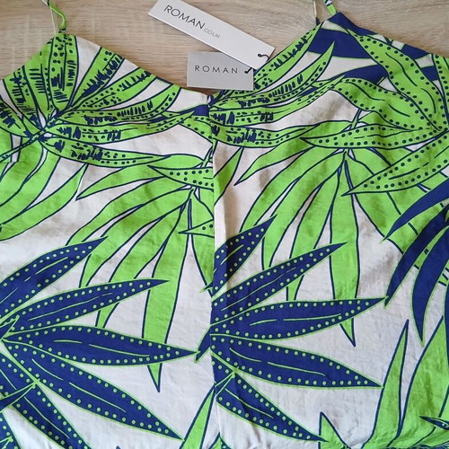 Roman summer jumpsuit UK16, new, tropical print