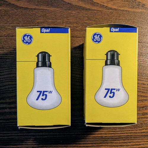 Vintage λάμπα General Electric Opal B22 75W καινούργια, 90s