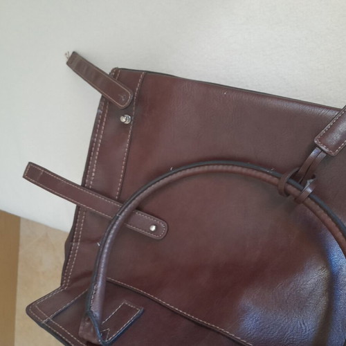 Bartuggi leather shoulder bag large used, brown