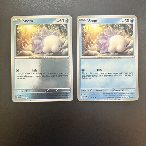 Snom 042/132 Mega Evolution Pokemon cards, normal and reverse