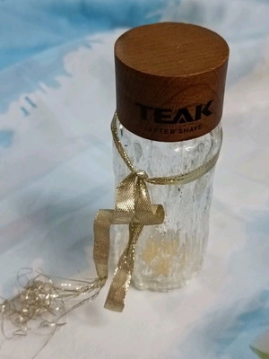 Teak After Shave Bottle used, collectible vintage 1966
