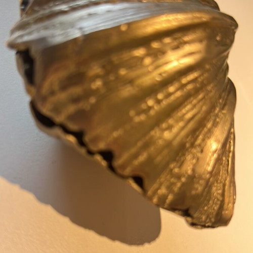 Brass press-papiers in clam shell shape like new