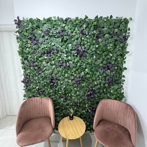Decorative composition with artificial plant like new for indoor and outdoor use