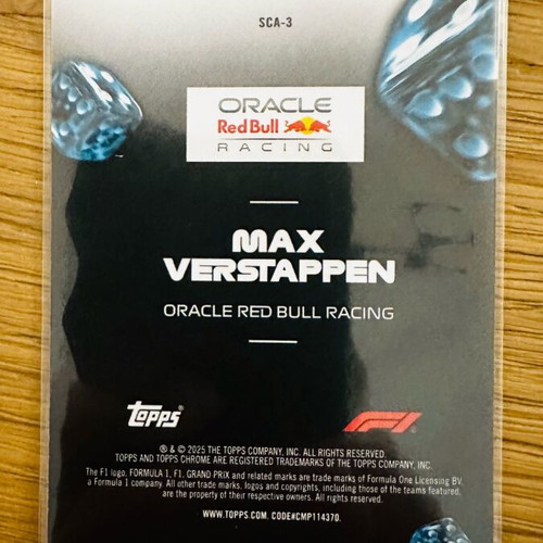 Max Verstappen Ace of Trades Topps Chrome F1 2025 card like new