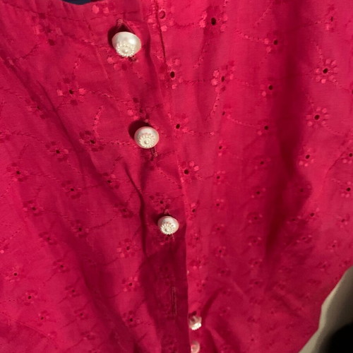 Zara pink blouse new with white buttons