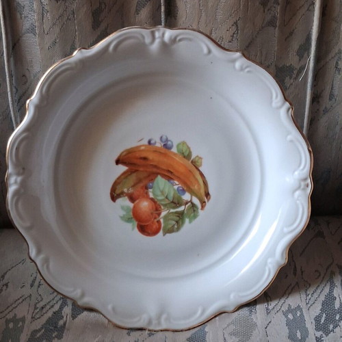 Bavarian Schumann Arzberg fruit bowl with foot new, baroque antique