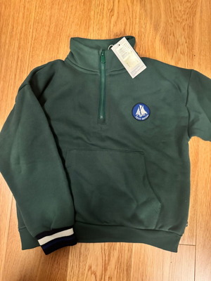 Petit Bateau kids sweatshirt 128cm new dark green