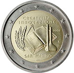 SAC Άγιος Μαρίνος 2 Ευρώ 2009 FDC καινούργιο, δημιουργικότητα και καινοτομία