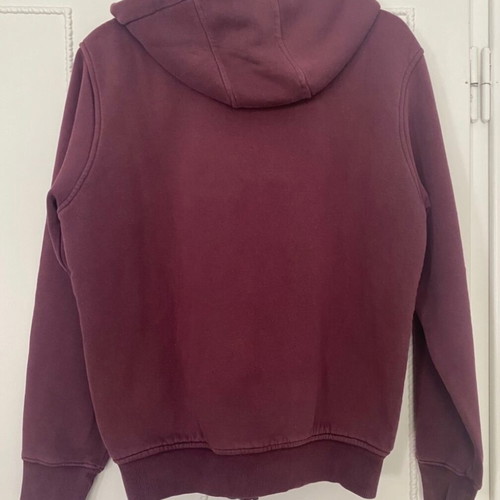 Russell Athletic kids hoodie sweatshirt used, burgundy with zipper