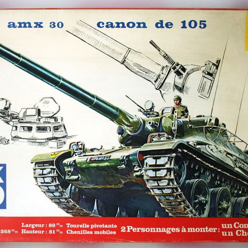 Vintage Heller Amx 30 Canon de 105 French Army Tank 1:35 Model Kit new
