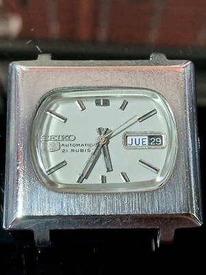 Seiko 5 Automatic 6119-5401 TV καντράν γκρι τετράγωνη κάσα μεταχειρισμένο, μη λειτουργικό