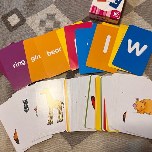 Learning English cards like new, for nursery children