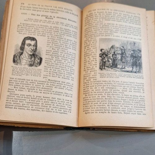 Foreign language books used, two volumes with engravings