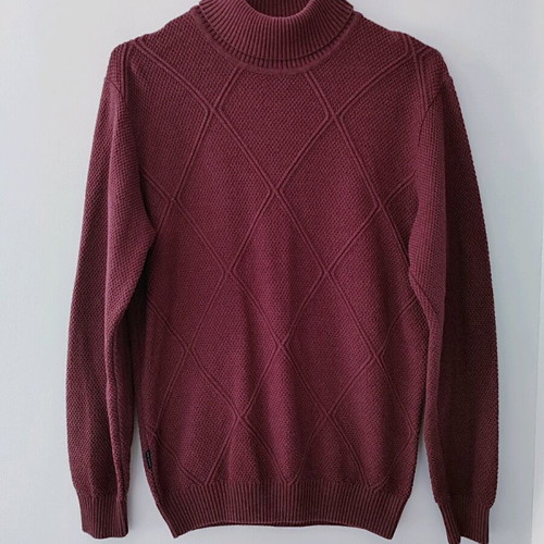 Side Effect men's turtleneck sweater like new, burgundy, size M