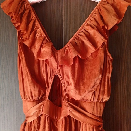 Zara women's jumpsuit like new, brown orange, size XL