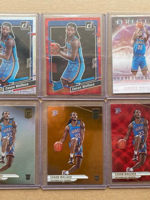 Panini 2023-24 πακέτο 6 Rookie καρτών Cason Wallace OKC καινούργιο