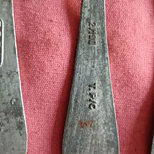 Vintage collectible forks set of 12 used with designs