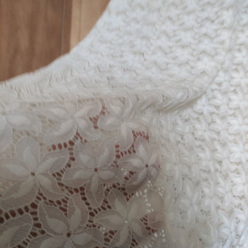 White evening dress like new, size Small