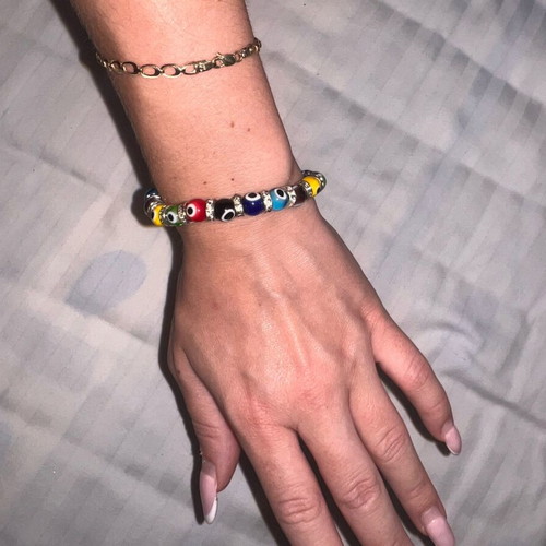 Blue eye bracelet with diamonds like new