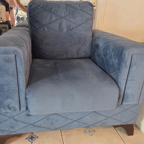 Navy Blue Velvet Armchair like new