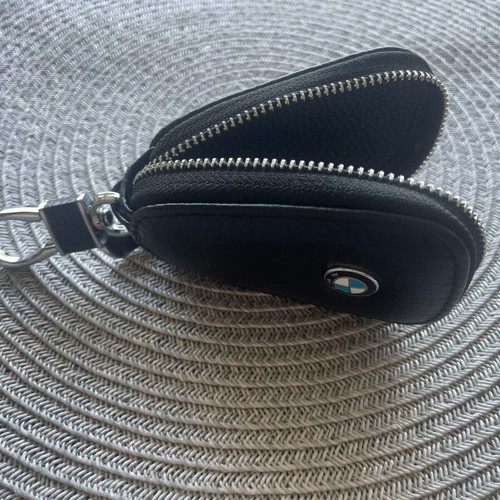 Leather Key Case with Zipper for BMW Car Key New