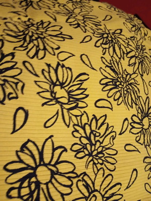 Yellow fabric new, thin corduroy, size 92x160