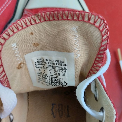 All Star casual shoes new, white and red